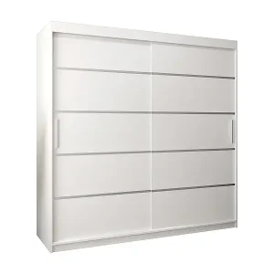 Kostenloser Rückversand SCHWEBETÜRENSCHRANK VERONA 1 200/200/62 2-türig (Weiß/Weiß)