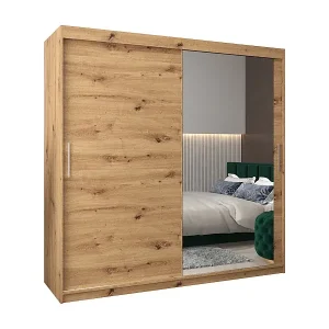 ARMARIO TOKYO 2 DE PUERTAS CORREDERAS 200/100/62 2 puertas (Negro/Negro) Beliebt