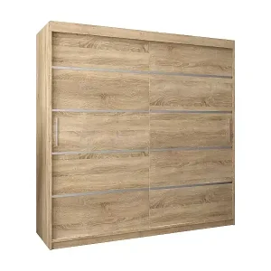 Super-Preis SCHWEBETÜRENSCHRANK VERONA 1 200/200/62 2-türig (Sonoma/Sonoma)