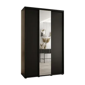 SCHWEBETÜRENSCHRANK DAVOS 3 235,2/160/60 3-türig (Schwarz/Schwarz/Schwarz) Nur Heute