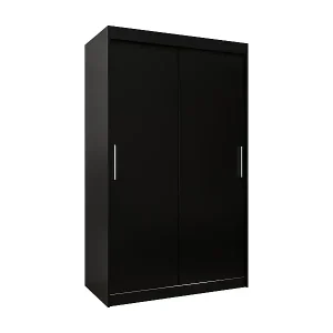 Schneller Versand Schwebetürenschrank Tokyo 200/120/62 2-Türig (Schwarz)