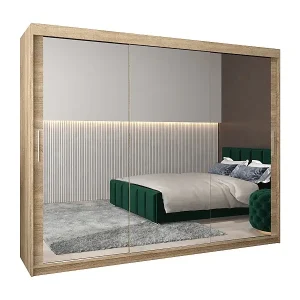 ARMARIO TOKYO 3 DE PUERTAS CORREDERAS 200/250/62 3 puertas (Sonoma/Sonoma) Versand Am Gleichen Tag