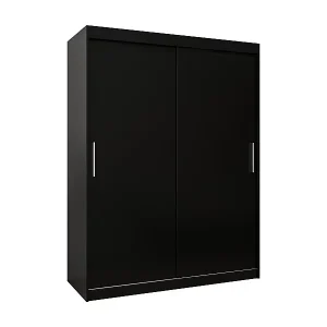 Bestpreis Schwebetürenschrank Tokyo 200/150/62 2-Türig (Schwarz)