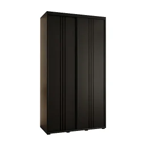 SCHWEBETÜRENSCHRANK DAVOS 5 235,2/130/60 2-türig (Schwarz/Schwarz/Schwarz) Must-Have