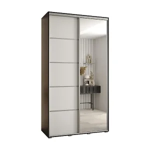 Meistverkauft SCHWEBETÜRENSCHRANK DAVOS 5 235,2/140/45 2-türig (Schwarz/Weiß/Silber)