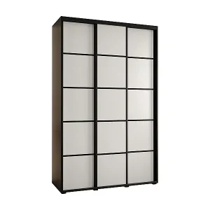 SCHWEBETÜRENSCHRANK DAVOS 4 235,2/150/45 3-türig (Schwarz/Artisan/Silber) Gratis Versand