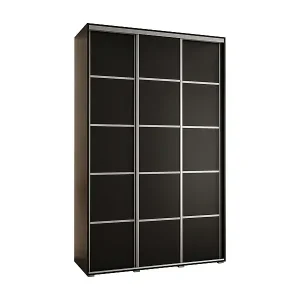 SCHWEBETÜRENSCHRANK DAVOS 4 235,2/150/60 3-türig (Schwarz/Schwarz/Schwarz) Solange Der Vorrat Reicht