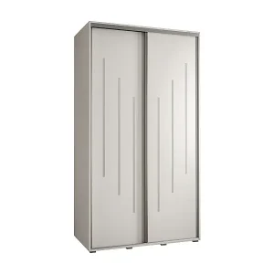 SCHWEBETÜRENSCHRANK DAVOS 8 235,2/140/45 2-türig (Weiß/Weiß/Silber) Sonderangebot