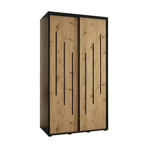 SCHWEBETÜRENSCHRANK DAVOS 8 235,2/130/45 2-türig (Schwarz/Artisan/Schwarz) Bestseller