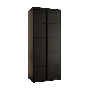 SCHWEBETÜRENSCHRANK DAVOS 4 235,2/120/60 2-türig (Schwarz/Schwarz/Schwarz) Preiswert