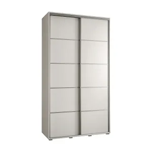 Preisreduziert SCHWEBETÜRENSCHRANK DAVOS 4 235,2/140/60 2-türig (Weiß/Weiß/Silber)