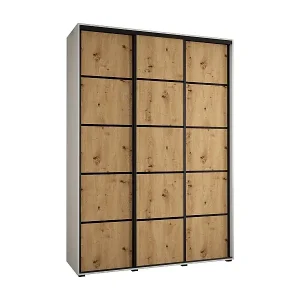 Versand Am Gleichen Tag SCHWEBETÜRENSCHRANK DAVOS 4 235,2/180/60 3-türig (Weiß/Artisan/Schwarz)