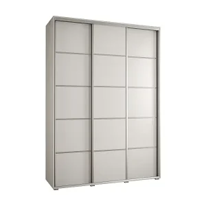 SCHWEBETÜRENSCHRANK DAVOS 4 235,2/180/45 3-türig (Weiß/Weiß/Silber) Ausverkauf