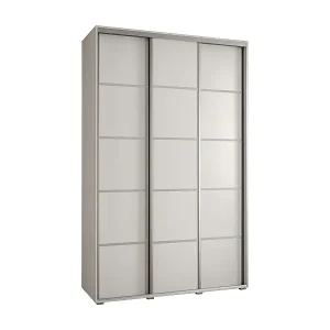 SCHWEBETÜRENSCHRANK DAVOS 4 235,2/170/60 3-türig (Weiß/Weiß/Silber) Neue Ware