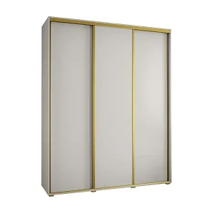 Nur Für Kurze Zeit SCHWEBETÜRENSCHRANK DAVOS 1 235,2/190/45 3-türig (Weiß/Weiß/Gold)