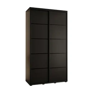 SCHWEBETÜRENSCHRANK DAVOS 4 235,2/130/45 2-türig (Schwarz/Schwarz/Schwarz) Sonderangebot