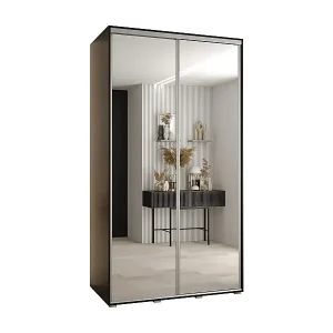 Beliebt SCHWEBETÜRENSCHRANK DAVOS 2 235,2/140/60 2-türig (Schwarz/Schwarz/Silber)