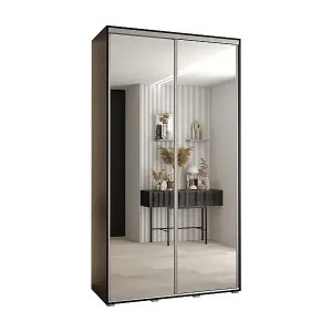 Ausverkauf SCHWEBETÜRENSCHRANK DAVOS 2 235,2/130/45 2-türig (Schwarz/Schwarz/Silber)