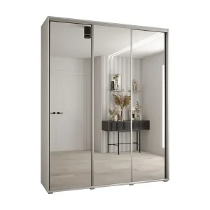 SCHWEBETÜRENSCHRANK DAVOS 2 235,2/200/45 3-türig (Weiß/Weiß/Silber) Zertifiziert