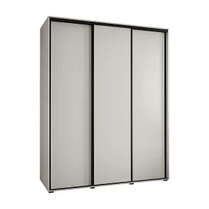 SCHWEBETÜRENSCHRANK DAVOS 1 235,2/200/45 3-türig (Weiß/Weiß/Schwarz) Top-Angebot