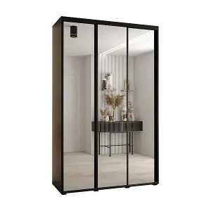 Begrenztes Angebot SCHWEBETÜRENSCHRANK DAVOS 2 235,2/170/60 3-türig (Schwarz/Schwarz/Schwarz)