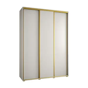 SCHWEBETÜRENSCHRANK DAVOS 1 235,2/170/45 3-türig (Weiß/Weiß/Gold) Direkt Vom Hersteller