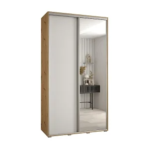 SCHWEBETÜRENSCHRANK DAVOS 3 235,2/140/60 2-türig (Artisan/Weiß/Silber) Online Kaufen