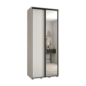 Solange Der Vorrat Reicht SCHWEBETÜRENSCHRANK DAVOS 3 235,2/120/60 2-türig (Weiß/Weiß/Schwarz)