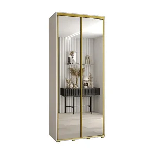 Top-Preis SCHWEBETÜRENSCHRANK DAVOS 2 235,2/100/45 2-türig (Weiß/Weiß/Gold)