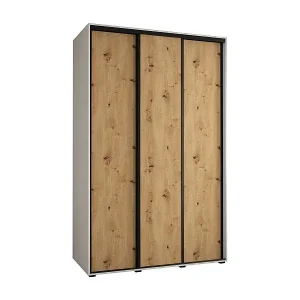 Top-Angebot SCHWEBETÜRENSCHRANK DAVOS 1 235,2/150/60 3-türig (Weiß/Artisan/Schwarz)