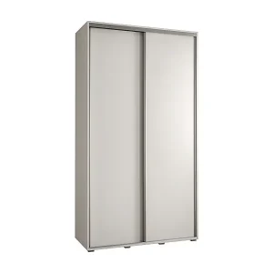 SCHWEBETÜRENSCHRANK DAVOS 1 235,2/140/45 2-türig (Weiß/Weiß/Silber) Schneller Versand