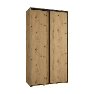 Schnäppchen SCHWEBETÜRENSCHRANK DAVOS 1 235,2/130/45 2-türig (Artisan/Artisan/Schwarz)