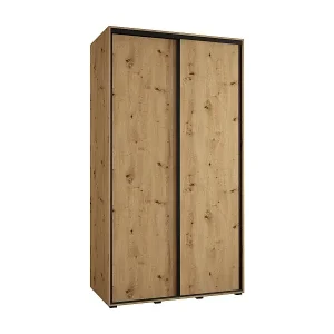 SCHWEBETÜRENSCHRANK DAVOS 1 235,2/130/60 2-türig (Artisan/Artisan/Schwarz) Rabatt