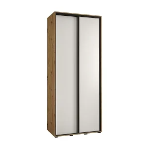 Expressversand SCHWEBETÜRENSCHRANK DAVOS 1 235,2/100/60 2-türig (Artisan/Weiß/Schwarz)