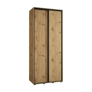 Heißes Angebot SCHWEBETÜRENSCHRANK DAVOS 1 235,2/100/45 2-türig (Artisan/Artisan/Schwarz)