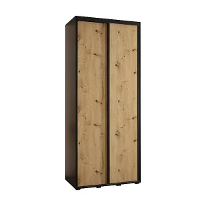 Heißes Angebot SCHWEBETÜRENSCHRANK DAVOS 1 235,2/100/60 2-türig (Schwarz/Artisan/Schwarz)