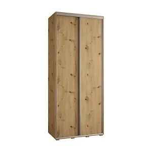 SCHWEBETÜRENSCHRANK DAVOS 1 235,2/100/60 2-türig (Artisan/Artisan/Silber) Sofort Bestellen