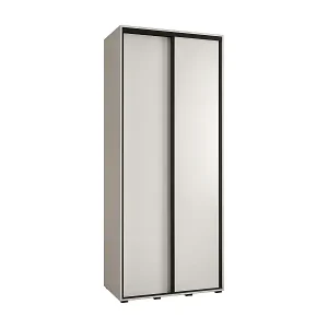 Highlight SCHWEBETÜRENSCHRANK DAVOS 1 235,2/100/60 2-türig (Weiß/Weiß/Schwarz)