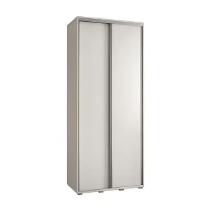 SCHWEBETÜRENSCHRANK DAVOS 1 235,2/110/60 2-türig (Weiß/Weiß/Silber) Preisknaller