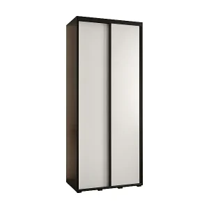 Bestpreis SCHWEBETÜRENSCHRANK DAVOS 1 235,2/110/45 2-türig (Schwarz/Weiß/Schwarz)