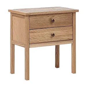 Nachttisch mit 2 Schubladen SALTON Holz Braun Kracherpreis