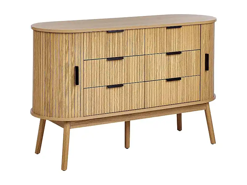 Angebot Kommode mit 6 Schubladen SELAH Braun