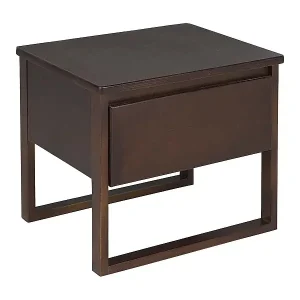 Nachttisch dunkelbraun Kiefernholz 41 x 50 cm mit Schublade Modern Giulia Super-Preis