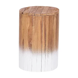 Beistelltisch MOVAS Teakholz Braun / Weiss Finale Aktion