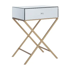 Beistelltisch VIVY Glas Silber Sonderangebot