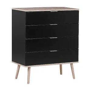 Wunderschönes Sideboard im skandinavischen Stil schwarz/heller Holzfarbton Walpi Nur Für Kurze Zeit