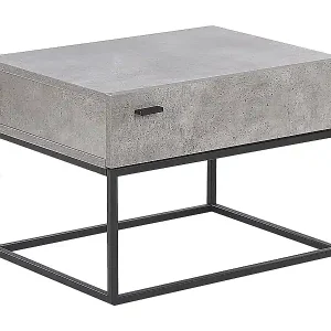 Praktischer Nachttisch Betonoptik grau 1 Schublade industrieller Stil Cairo Kracherpreis