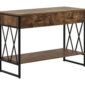 Konsolentisch in Braun zwei Schubladen Holzoptik MDF Ayden Meistverkauft