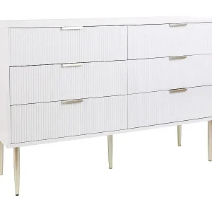 Kostenloser Versand Kommode mit 6 Schubladen SOHO Weiss