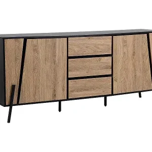 Direktkauf Modernes Sideboard heller Holzfarbton/schwarz Blackpool